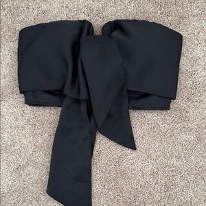 Black Bow bra top